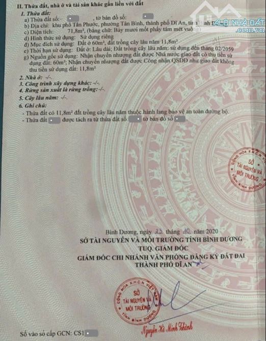 đất 71,8m2 3ty5 TL MT đường Nguyễn Thị Tươi, p.Tân Bình, Tp.Dĩ An - 5
