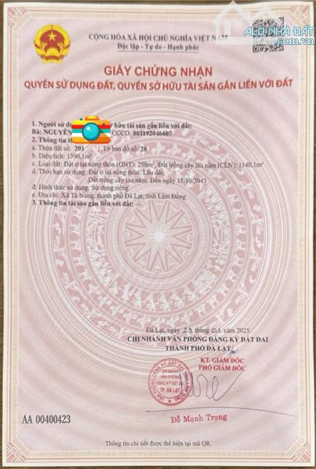 🔥 CỰC PHẨM nghỉ dưỡng Tà Nung, Đà Lạt 1390m2 GÓC 2 mặt tiền, tách được 5 lô giá đầu tư F0 - 5