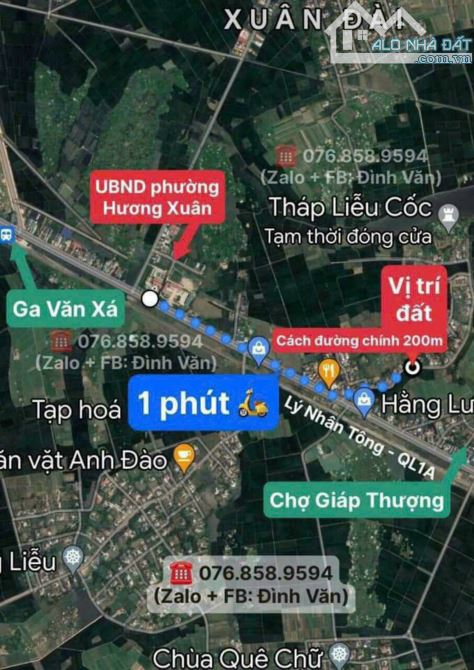290m2 rộng 8m5 kiệt ô tô Lý Nhân Tông, gần UBND phường Hương Xuân