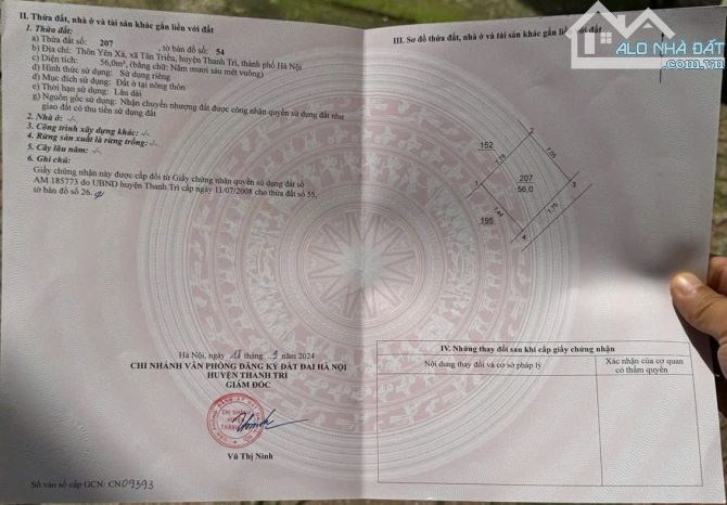BÁN ĐẤT TẶNG NHÀ 2T YÊN XÁ ,TÂN TRIỀU ,PHÙ HỢP XÂY CĂN CCMN 7 TẦNG CHO THUÊ