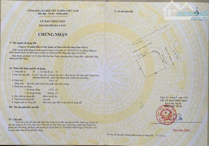 Bán lô góc 2MT Lê Hy Cát - Anh Thơ, 360m2, Sát sông, Nam Việt Á