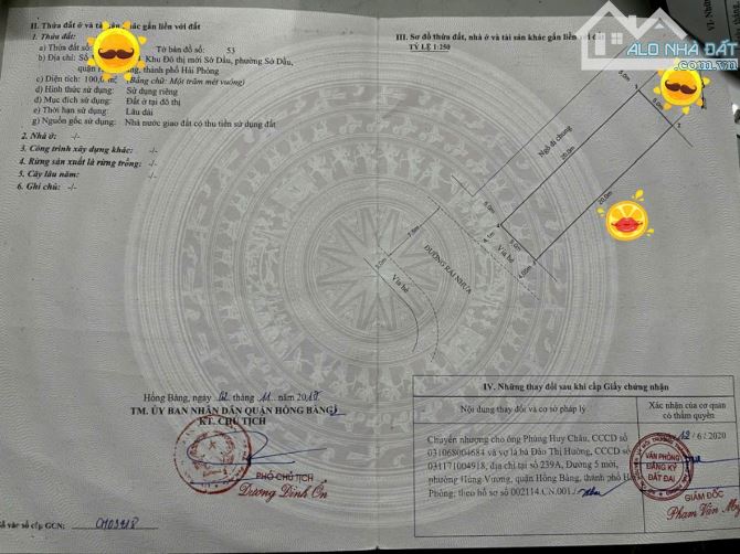 🍀 Bán lô góc cực hiếm sau Quận Uỷ Hồng Bàng (Khu đô thị mới Sở Dầu) View Vườn hoa cực đẹp - 2