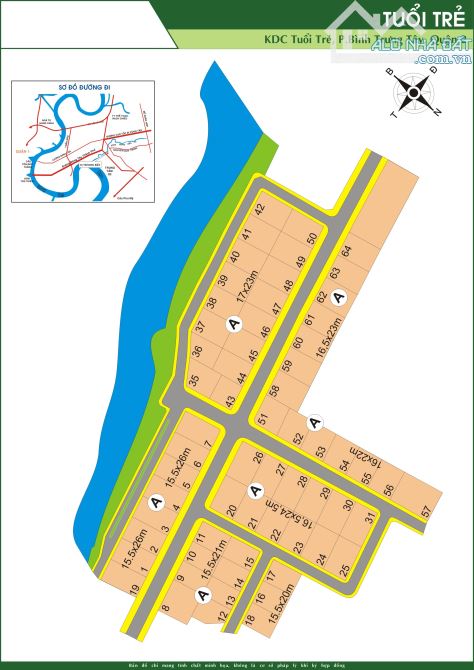 Bán đất biệt thự Tuổi Trẻ đường Lê Hữu Kiều Quận 2 cũ gần chợ (404m2) 120 tr/m2 - 3