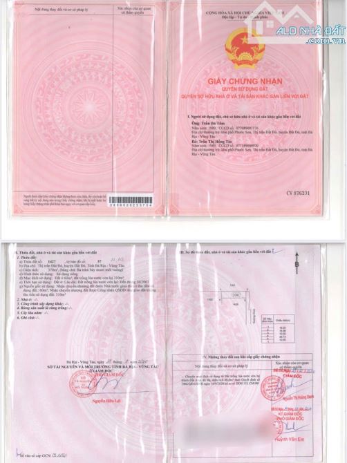 Bán Lô Đất Mt Nhựa -TT Đất Đỏ - Đất Đỏ - BRVT Diện tích : 370m2(10x37) 120tc Vị Trí: ngay - 5