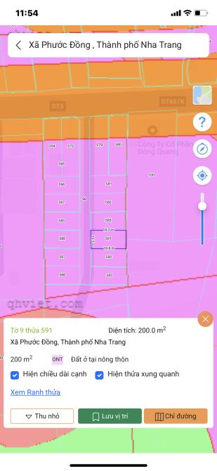 Bắt cắt lỗ lỗ đất xã Phước Đồng cách tỉnh lộ 3 chie 50m dt 200m giá chỉ 1,250 tỉ