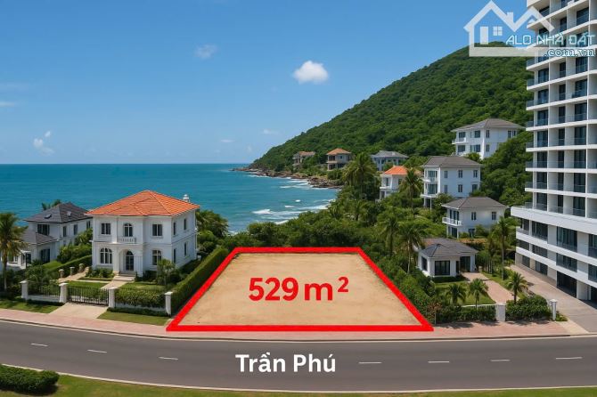 Bán lô đất mặt tiền đường Trần Phú gần gành Hào p5 vũng tàu DT: 529m² giá 55 tỷ