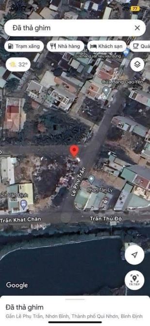 Bán lô góc ôm kua 2 mặt tiền đg lê phụ trần dt 92m2 giá 4ty500 hướng đông nam