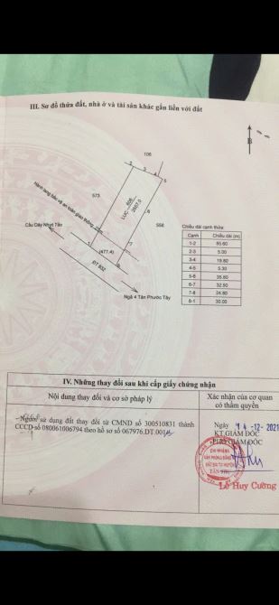 30×93 ( 2657m2 ) lúa mặt tiền 832 được lên thổ Bình Trinh Đông Tân trụ 6 tỷ - 1