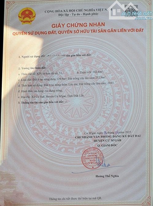 Bán lô đất Cư suê Diện tích 14m x25m  góc 2 mt ( một mặt đường nhựa qh 20 m, một mặt đường - 2
