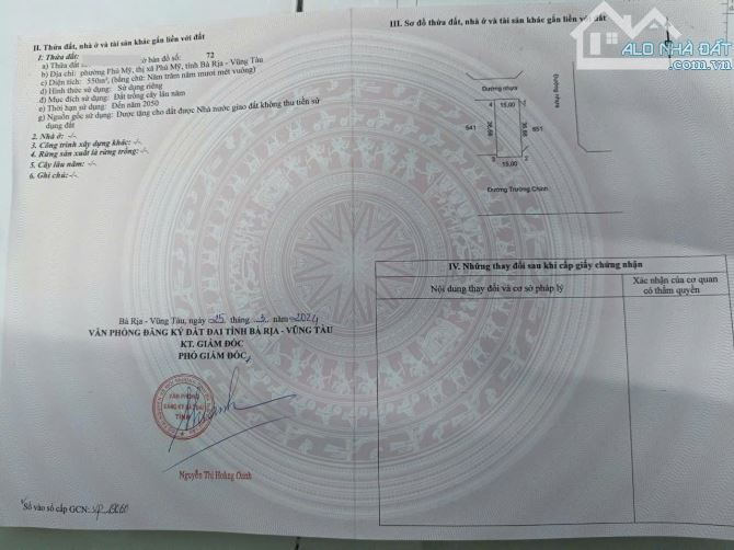 LÔ ĐẤT 3 MẶT TIỀN VỊ TRÍ ĐẮC ĐỊA NHẤT THÀNH PHỐ PHÚ MỸ - 2