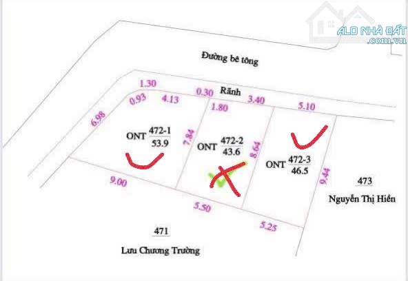 Bán lô đất 53,9 và 46,5 tại Đông tảo chỉ 2x tỷ - 3