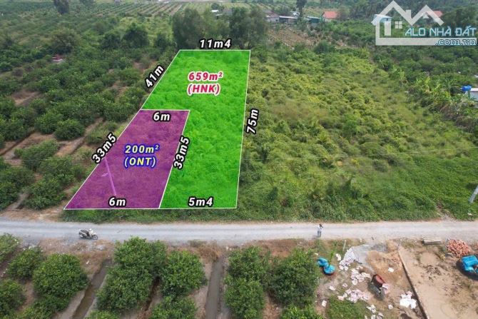 859m2 - SẴNG 200 thổ - Pcl VƯỜN/ SHR/ Đường đan 2 oto né nhau Ấp 1 Xã Bình Đức - 3