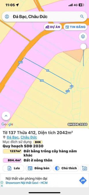 Bán 2000m2 20×100 đường nhựa phủ hồng gần ngay khu hồ đá bàng . Giá cực tốt 2ty5 bớt lộc. - 4