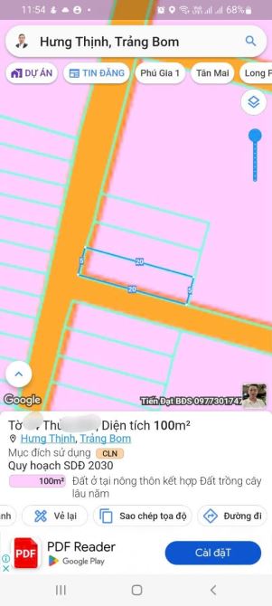 Bán Lô Đất dt 5 x 20m Sổ Hồng, góc 2 Mặt Đường, Sau Trung Cấp Bách Khoa, Hưng Thịnh 790tr