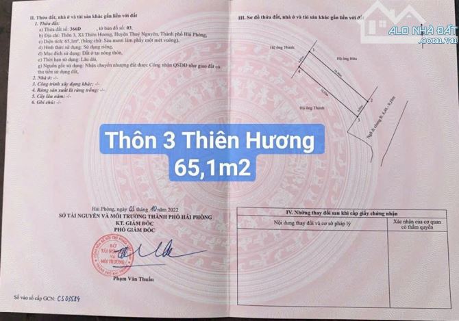 Bán lô Thiên Hương gần KCN và chợ Trịnh xá vị trí cực đẹp ô tô quay đầu 65m giá 1,63 tỷ - 2