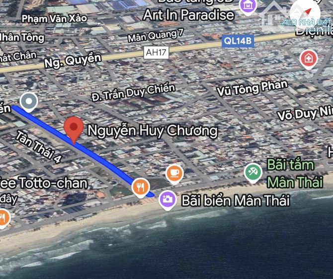 🔥 CẶP ĐẤT mặt tiền đường Nguyễn Huy Chương . Gần bãi tắm Mân Thái . Quận Sơn Trà