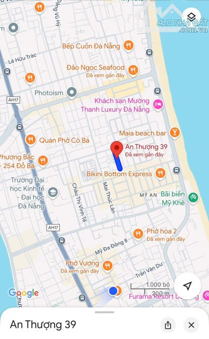 BÁN LÔ CẶP ĐẤT DUY NHẤT CÒN SÓT LẠI –AN THƯỢNG 39 –ĐÀ NẴNG- 120M2-NGANG 10M –22, X TỶ.