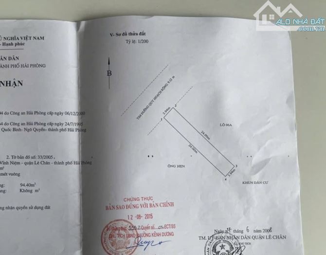 Chuyển nhượng lô đất trục chính 613 Thiên Lôi, Vĩnh Niệm, Lê Chân, Hải Phòng - 1