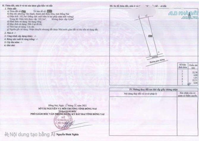 Bán đất 4x23m, hẻm Bùi Hữu Nghĩa p. Tân Hạnh, thổ cư 100% - 1