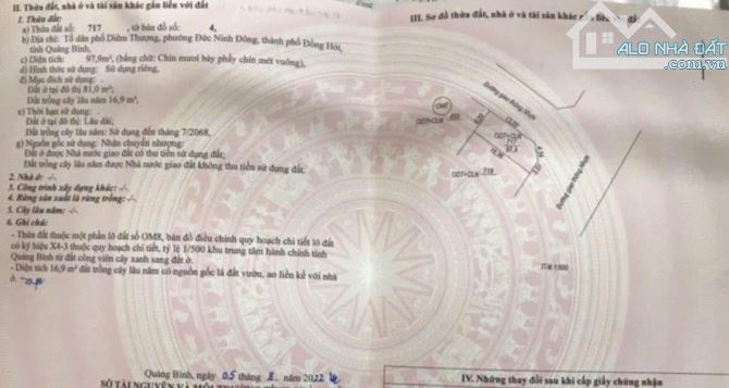 Bán nhanh lô đất đẹp đối diện trung tâm 1 cửa Liên thông Đồng Hới - 2