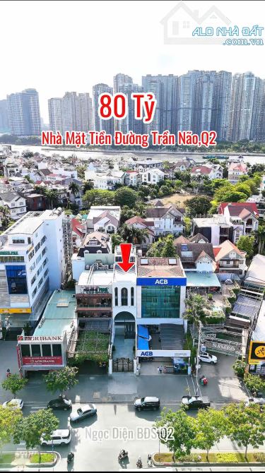 80 Tỷ-Bán Nhà 1 Hầm 4 Tầng DT:132m2(6mx22m) Mặt Tiền Đường Trần Não-Bình An-Quận 2