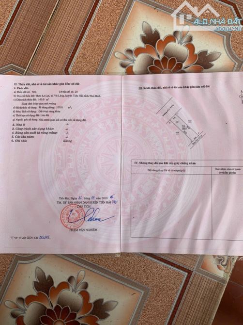 BÁN lô đất đẹp TĐC VŨ LĂNG - TIỀN HẢI