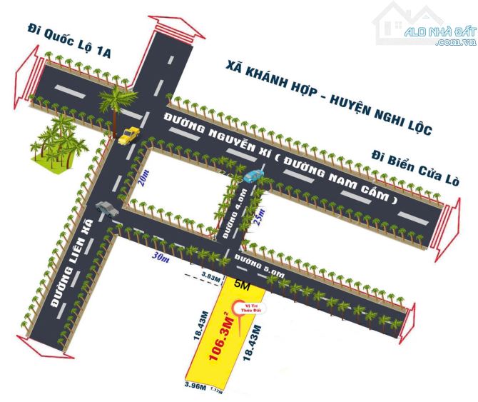 SIÊU PHẨM  lô đất xã Khánh Hợp , lối 2 đường Nguyễn Xí - 1
