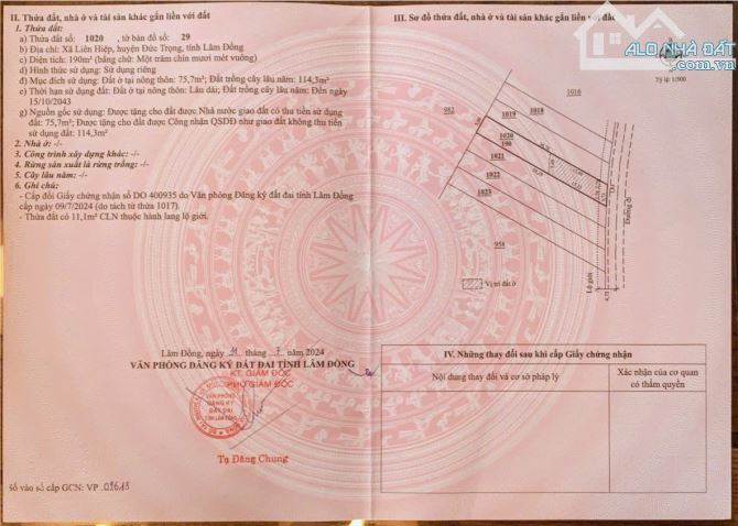 Cần bán đất nền khu Cư Xá - Liên Hiệp - Đức Trọng - Lâm Đồng chỉ 1.3 tỷ TL - 3