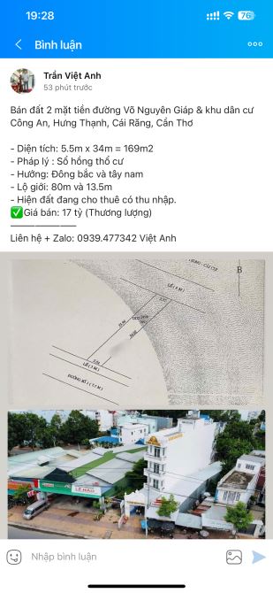 bán đất 2 mặt tiền đường võ nguyên giáp, phía sau Kdc công an, ngang 5.5m