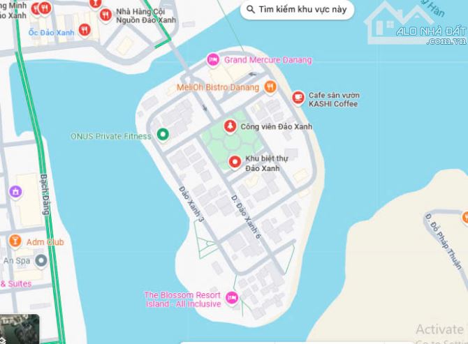 Bán đất biệt thự Khu Đảo Xanh, tọa lạc quận Hải Châu, TP Đà Nẵng ✔️ 399m2✔️Giá 60 tỷ