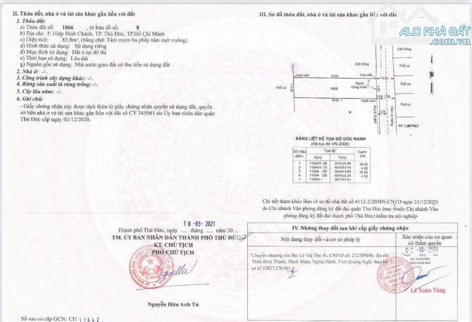 BÁN ĐẤT HẺM XE HƠI PHƯỜNG HIỆP BÌNH CHÁNH THỦ ĐẤT GIÁ CHỈ NHỈNH 4 TỶ - 1