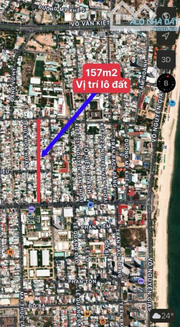 NGAY NGUYỄN VĂN THOẠI BIỂN MỸ KHÊ BÁN 157m² ĐẤT XÂY TÒA CĂN HỘ CAO TẦNG 9,5 TỶ tặng nhà - 1