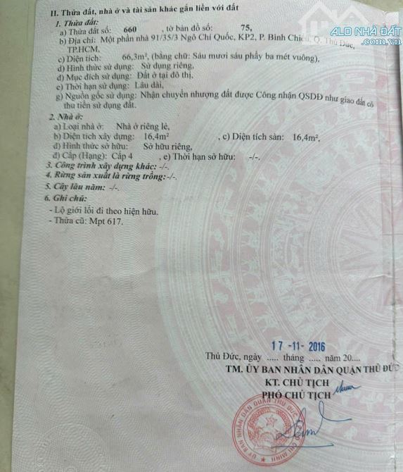 Cần bán lô đất hẻm 91c ngô chí quốc bình chiểu thủ đức - 2
