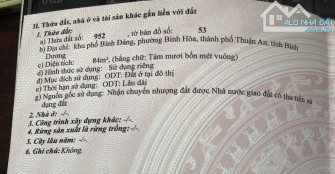 BÁN NHÀ TRỌ 84m2,SẴN SHR,TP.THUẬN AN-GIÁP TP.HCM, ĐANG CHO THUÊ 6TR/THÁNG - 4