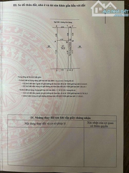 LÔ GÓC PHÂN LÔ – MẶT NGÕ TO KIM GIANG – Ô TÔ TRÁNH – KINH DOANH ĐỈNH