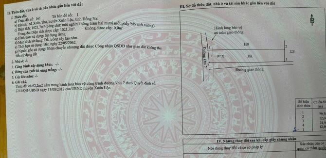 Bán hai lô đất mặt tiền Khu 7 - Thọ Hoà, xã Xuân Thọ, Xuân Lộc, Đồng Nai