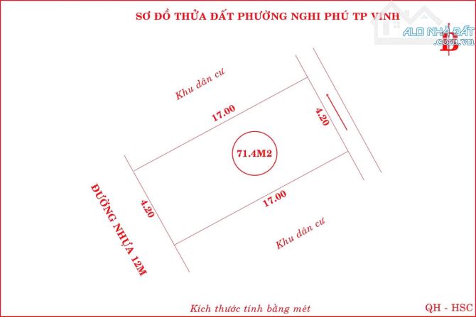 🌟SIÊU PHẨM ĐẤT XÓM 12 - NGHI PHÚ - TP VINH 71,4m2 Tây Nam đường 12m