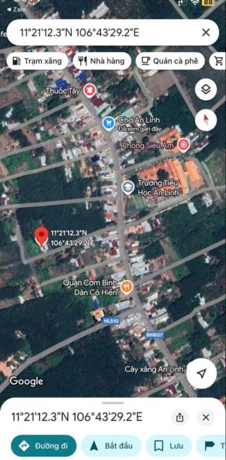 Bán lô đất 5x27 mặt tiền đường nhựa gần chợ, trường học đúng 100m giá chỉ 350tr - 1