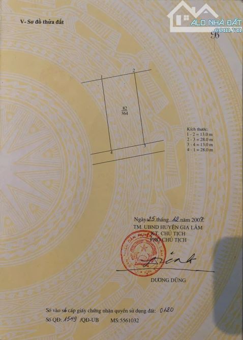 26.8 Tỷ/ 370 M2/ 13 Mt/ Đặng Xá / Gia Lâm/ vỉa Hè Ô tô Chánh - 1