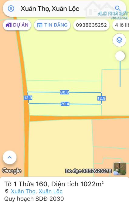 Bán hai lô đất mặt tiền Khu 7 - Thọ Hoà, xã Xuân Thọ, Xuân Lộc, Đồng Nai - 2