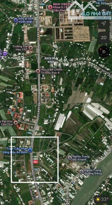 BÁN 1630m2 ĐẤT MẶT TIỀN ĐƯỜNG NGUYỄN VĂN CỪ , CÁCH ĐẠI HỌC NAM CẦN THƠ 600m - 2