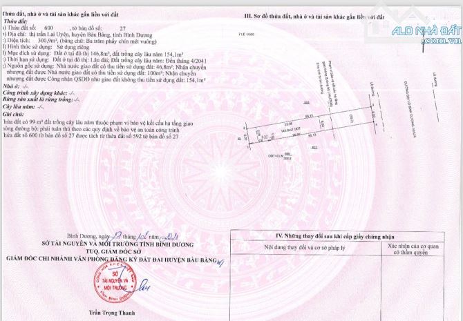 Bán lô mặt tiền Quốc lộ 13 Trung tâm Bàu Bàng kinh doanh tốt, 300m2 giá 13tr/m2. SHR - 2