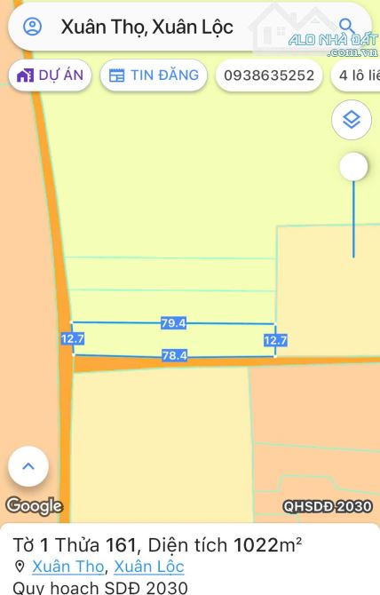 Bán hai lô đất mặt tiền Khu 7 - Thọ Hoà, xã Xuân Thọ, Xuân Lộc, Đồng Nai - 3