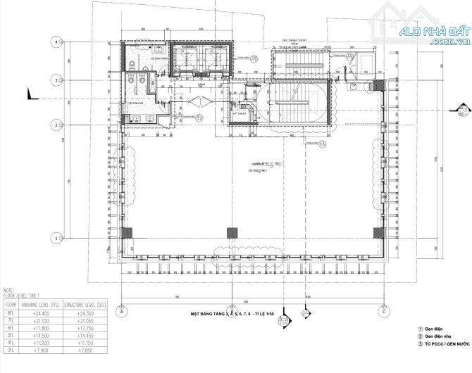 TÒA VP 2,300 M2- MT PASTEUR,Q3- NGANG 25M- 2 HẦM+11 TẦNG- GIÁ: 950 TR/TH - 3