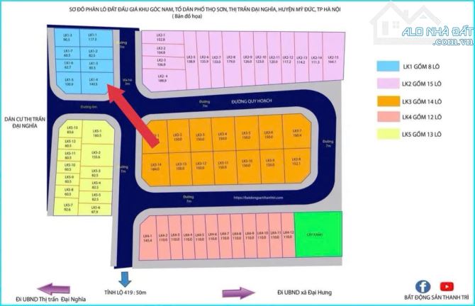 Cần bán lô đất đấu giá đẹp nhất nhì Thị Trấn Đại Nghĩa, Mỹ Đức - 3