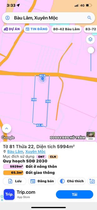 BÁN VƯƠN TRÁI CÂY CÓ TIÊU, ĐIỀU, DT 6000M2 TẠI BÀU LÂM, XUYEN MỘC, VŨNG TÀU, GIÁ 4.4 TỈ