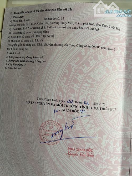 📌Đất Kiệt 10 Xuân Hoà Thuỷ Vân cách đường chính Lê Đức Anh 60m giá 2.65 tỉ - 1