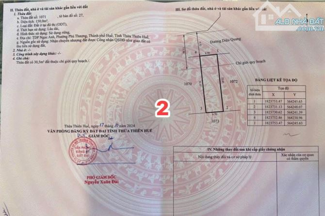 💥 B/ÁN ĐẤT MẶT TIỀN ĐƯỜNG DIỆU QUANG – TRUNG TÂM PHÚ THƯỢNG – TP. HUẾ 📍 Vị trí siêu đẹp - 1