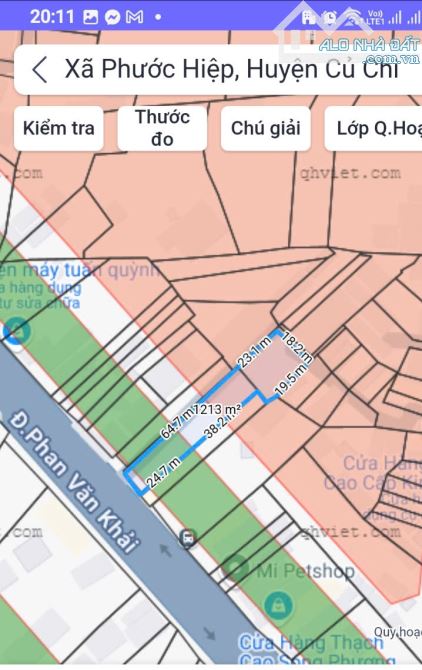 Kèo thơm 1212m2 Đất Mặt Tiền Phan Văn Khải ( Quốc Lộ 22 ) Phước Thạnh Củ Chi TP. Hồ Chí MI - 2