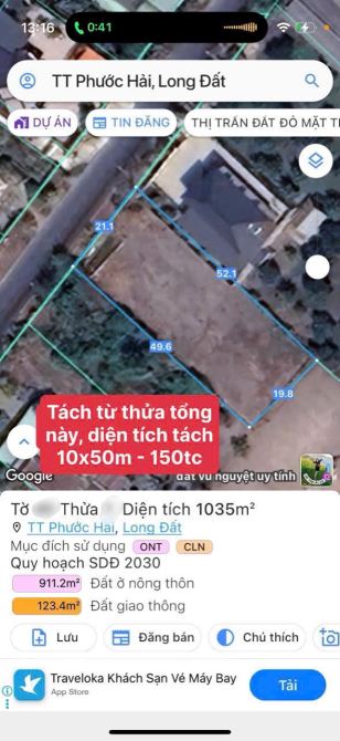 BÁN ĐẤT THỊ TRẤN PHƯỚC HẢI ĐẤT ĐỎ BÀ RỊA VŨNG TÀU - 3